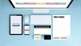 Computer moniter, tablet, mobile, letterhead and other stationary displaying the Propertymark Protected logos