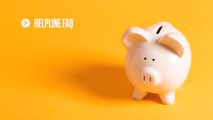 Helpline FAQ, Piggy bank against orange background.jpg