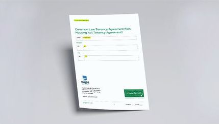 Front page or Propertymark's Common Law Tenancy Agreemement