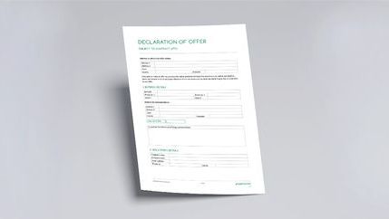 Propertymark Declaration of Offer form 