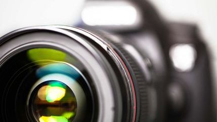 Close up of Digital SLR camera