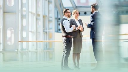 Business people talking