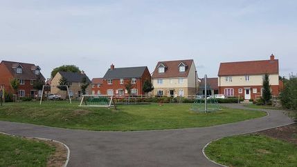 New build properties behind playarea