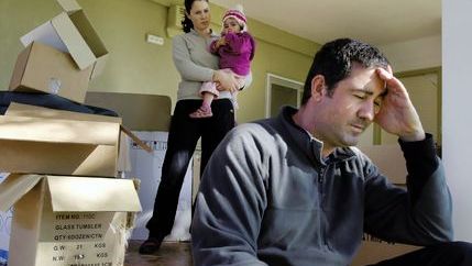 Family feeling stressed about moving house