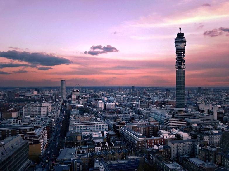Central London, Tottenham Court Road and BT Tower
