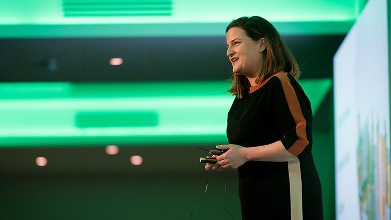 Gráinne Gilmore speaking at a Propertymark Conference
