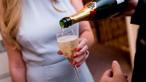 Bollinger Champagne being poured into glass