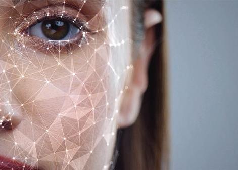 Facial recognition software applied to girls face