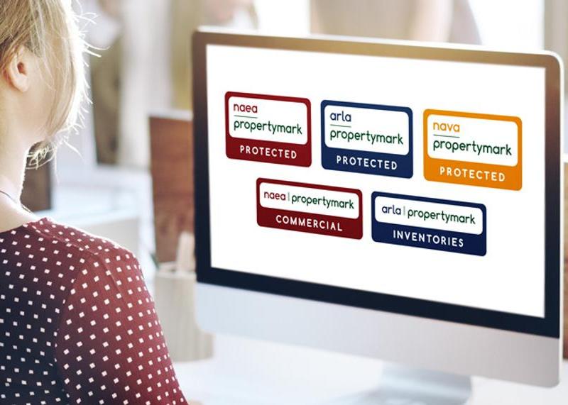 Propertymark logos on computer screen