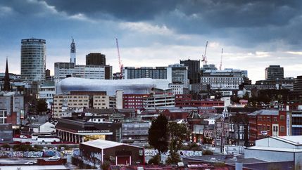 Landscape shot of Birmingham city centre from Digbeth