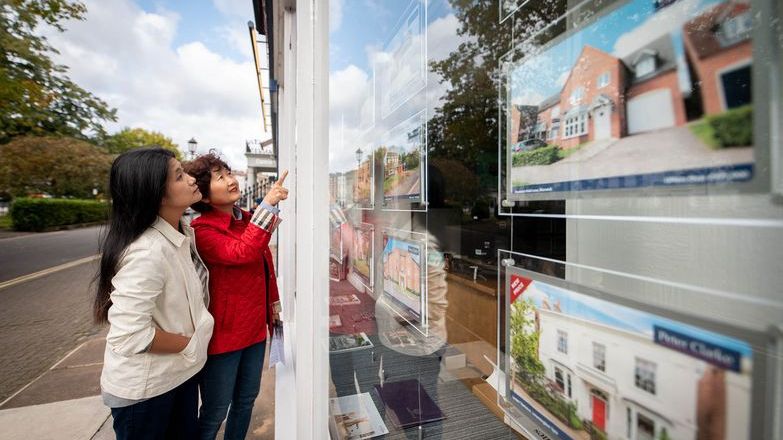 Estate agent's window