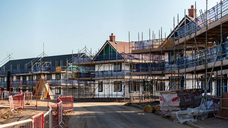 Housing estate being built