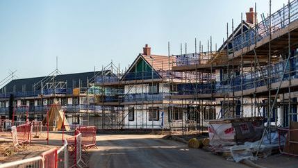 Housing estate being built