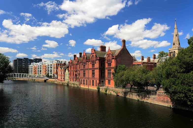 Buildings along the River Great Ouse in Bedford