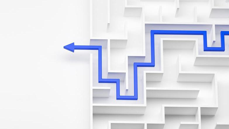 Maze being solved