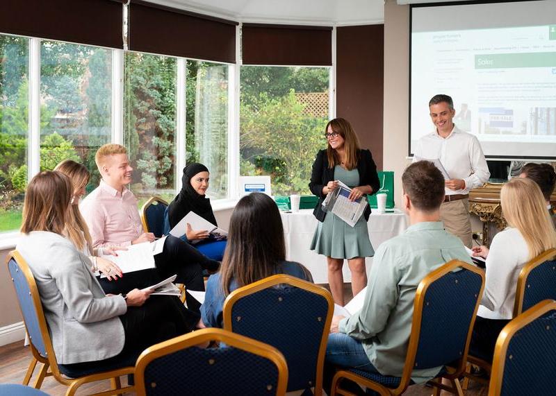 Training session in a classroom