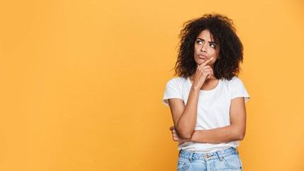 Woman thinking about something