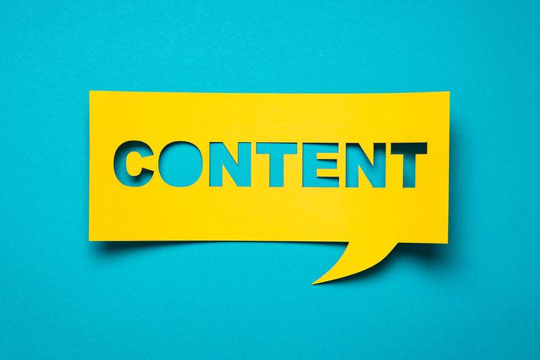 Content word cut out from paper