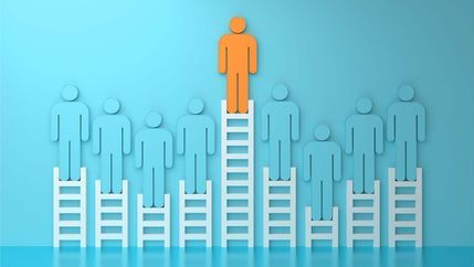 Graphic standing out from crowd