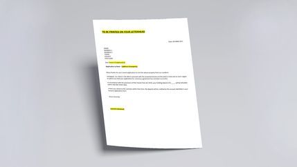 Holding deposit template letter