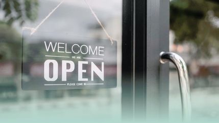 Business open sign